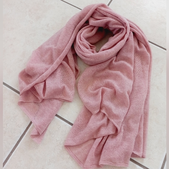 Halogen Blush Pink Cashmere Oversized Wrap Blanket Scarf - Picture 2 of 13